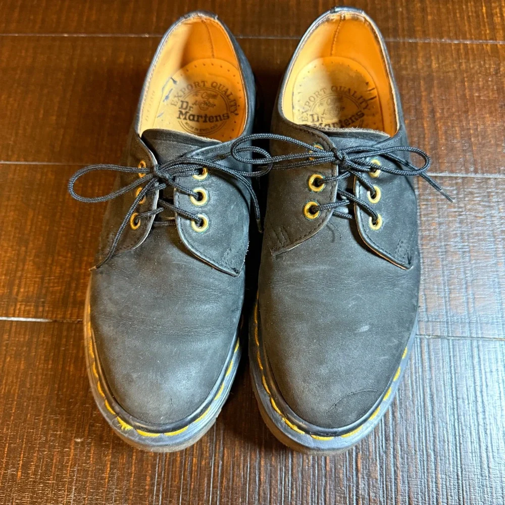 Dr. Martens England Skechers 3 Eye Oxford Shoes Black Nubuck Size UK 4 US 6 VTG